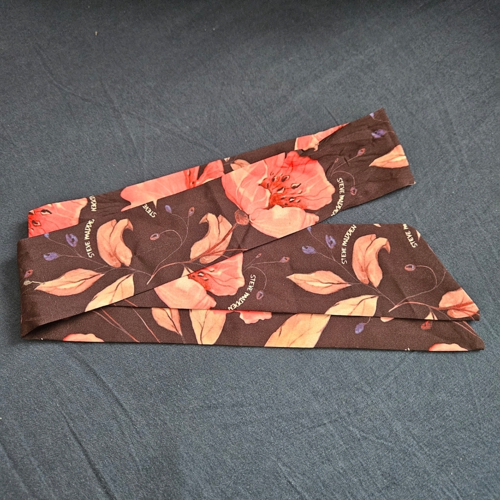 Steve Madden Floral Brown and Coral Headband